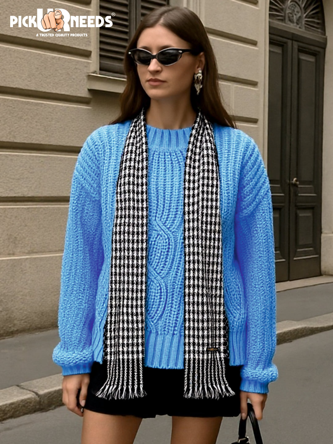 Pick Ur Needs Pure Cashmere Womens Winter Stylish Muffler Warm, Soft and Trendy Scarves for Cold W